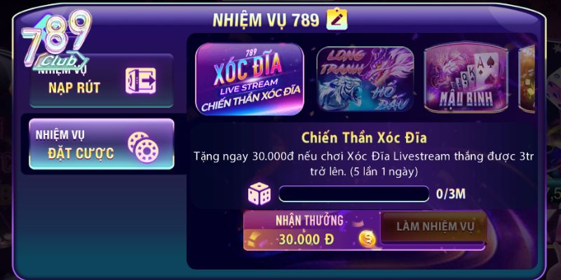 Khuyến mãi 789Club – Ưu đãi mới nhất dành tặng bet thủ 1 Người chơi tham gia khuyến mãi 789Club để rinh thưởng lớn